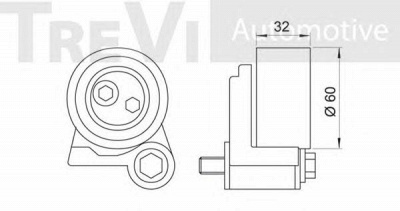 TREVI AUTOMOTIVE td1330 -  Натяжной ролик, ремень ГРМ